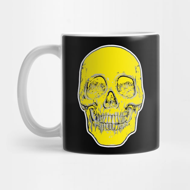 One Piece Skull, Yellow Skull, Golden Skull, Funny Skull by Vladimir Zevenckih